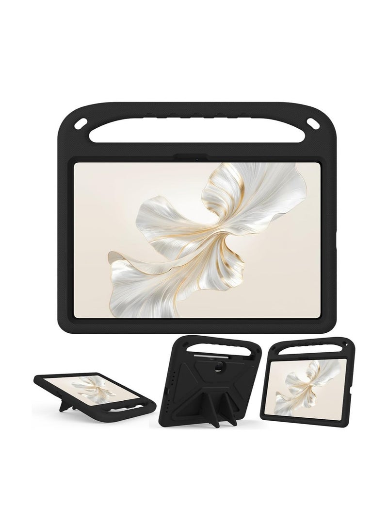 Kids Case Compatible with Honor Pad 9 12.1'' 2024, Light Weight Shock Proof Handle Stand Kids Friendly Protective Cover Case For Honor Pad 9 (Black) - Image 1
